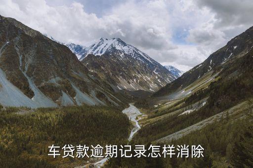 車貸款逾期記錄怎樣消除