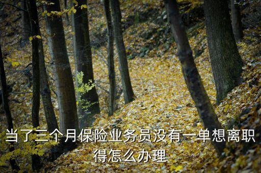 保險(xiǎn)員沒單子怎么辦，我是做保險(xiǎn)銷售幾個(gè)月沒開單郁悶死了怎么辦