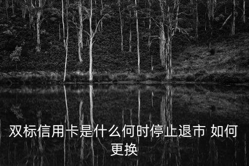 雙標信用卡是什么何時停止退市 如何更換