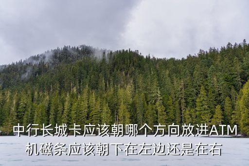 中行長城卡應(yīng)該朝哪個(gè)方向放進(jìn)ATM機(jī)磁條應(yīng)該朝下在左邊還是在右