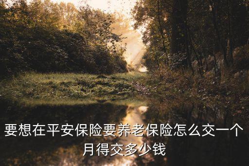平安養(yǎng)老險怎么交費，怎么交平安養(yǎng)老保險