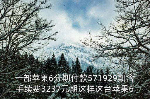 一部蘋果6分期付款571929期含手續(xù)費(fèi)3237元期這樣這臺(tái)蘋果6