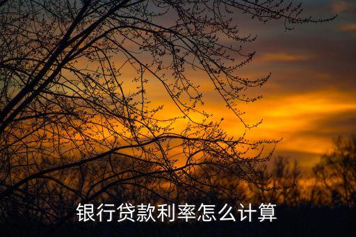 一般銀行貸款怎么貸款利率，銀行貸款利率如何算