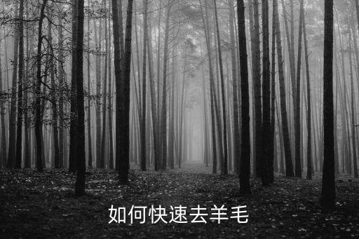 如何快速去羊毛