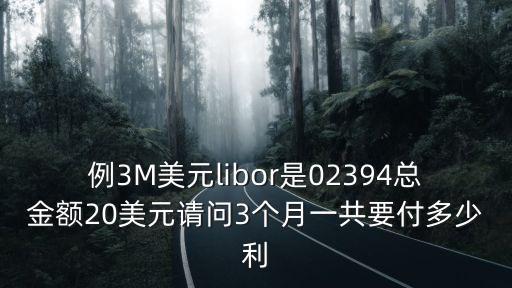 libor利息怎么算，libor35利息怎么算的說簡單點就好了