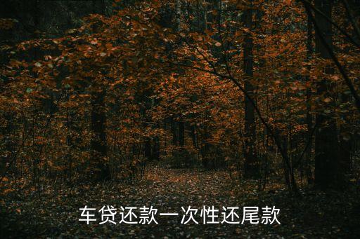 車貸還款一次性還尾款