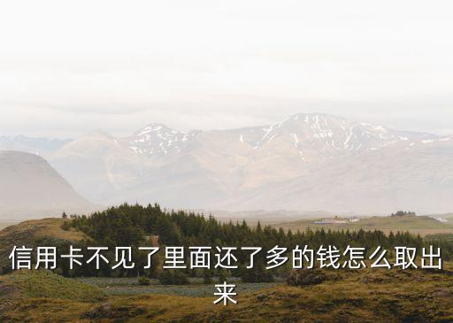 信用卡里面的錢怎么取出來了怎么辦，錢打在信用卡里了怎么弄出來呀
