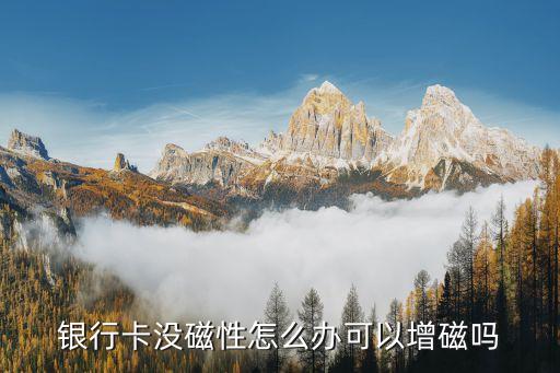 銀行卡沒磁性怎么辦可以增磁嗎