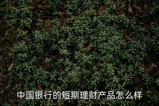 中國銀行的短期理財(cái)產(chǎn)品怎么樣
