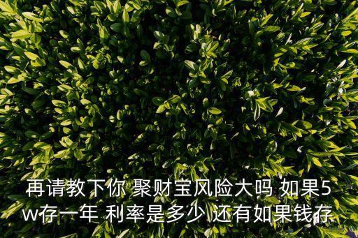 再請教下你 聚財寶風險大嗎 如果5w存一年 利率是多少 還有如果錢存