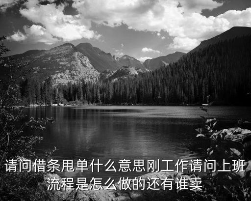 做貸款的業(yè)務(wù)員都是怎么甩單子的，請(qǐng)問(wèn)借條甩單什么意思剛工作請(qǐng)問(wèn)上班流程是怎么做的還有誰(shuí)賣(mài)