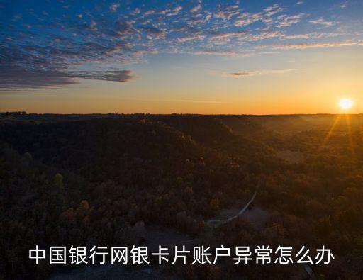中國(guó)銀行網(wǎng)銀卡片賬戶異常怎么辦