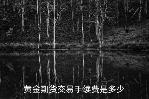 黃金月線一般怎么收費，黃金交易手續(xù)費是多少
