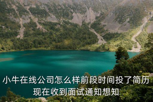 小牛在線公司怎么樣前段時間投了簡歷現(xiàn)在收到面試通知想知