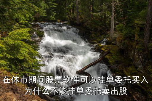 股市遇到休息怎么掛單，在休市期間股票軟件可以掛單委托買入為什么不能掛單委托賣出股
