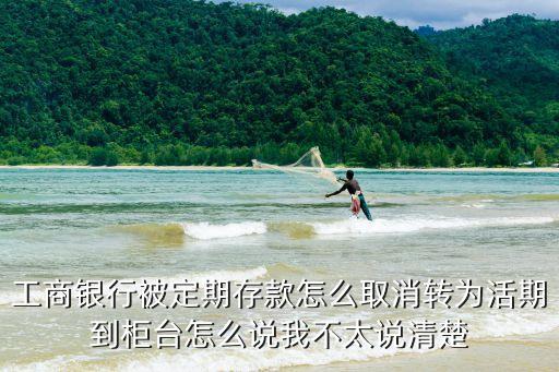 工商銀行被定期存款怎么取消轉(zhuǎn)為活期到柜臺怎么說我不太說清楚