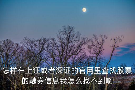 怎么查融券，如何查詢?nèi)谫Y融券標的證券