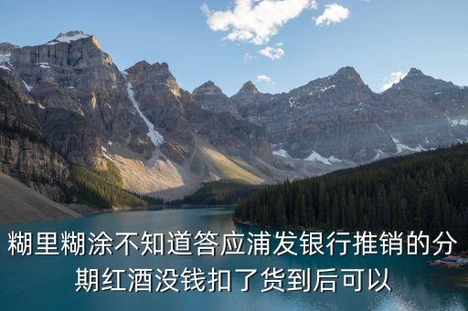 糊里糊涂不知道答應(yīng)浦發(fā)銀行推銷(xiāo)的分期紅酒沒(méi)錢(qián)扣了貨到后可以