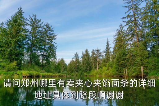 請(qǐng)問(wèn)鄭州哪里有賣(mài)夾心夾餡面條的詳細(xì)地址具體到路段啊謝謝