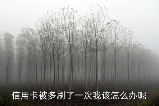 信用卡多刷了一次怎么辦理，信用卡被多刷了怎么辦