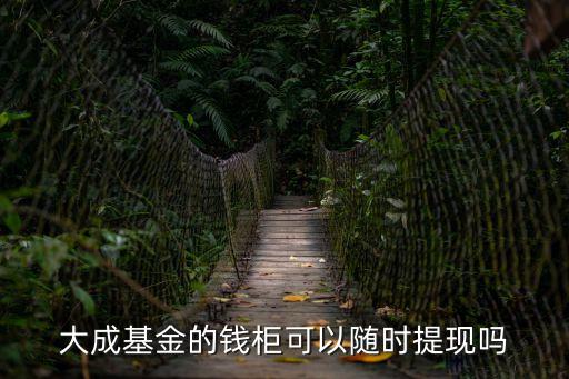 大成基金的錢柜可以隨時(shí)提現(xiàn)嗎