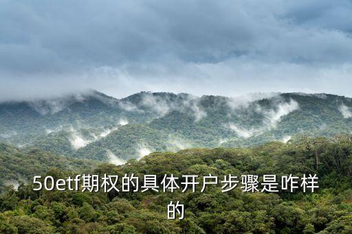 50etf期權(quán)的具體開(kāi)戶(hù)步驟是咋樣的
