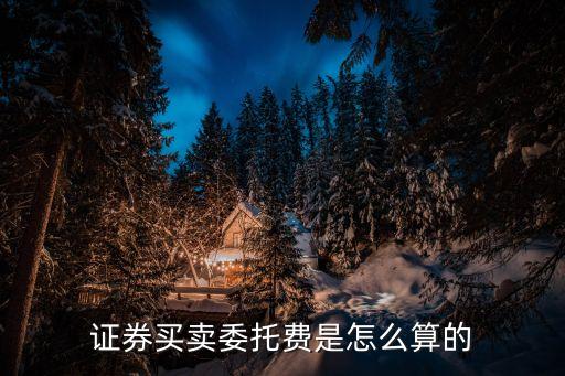 證券買賣委托費(fèi)是怎么算的
