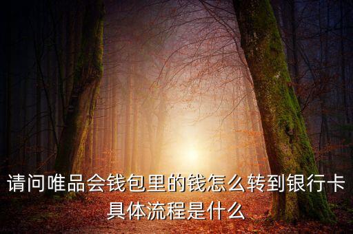 請問唯品會錢包里的錢怎么轉(zhuǎn)到銀行卡具體流程是什么