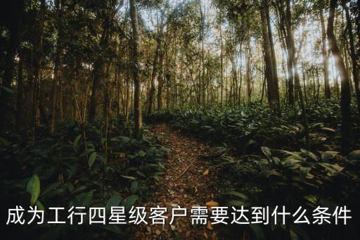 成為工行四星級(jí)客戶需要達(dá)到什么條件