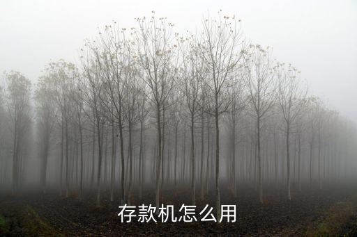 存款機(jī)怎么用