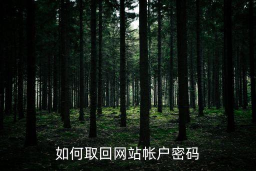 如何取回網(wǎng)站帳戶密碼
