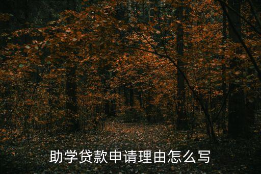 大學(xué)生貸款原因怎么寫，申請貸款原因描述
