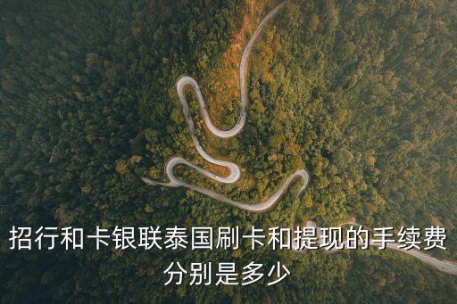 泰國招行信用卡手續(xù)費怎么算，招行信用卡在泰國取泰銖手續(xù)費怎么算