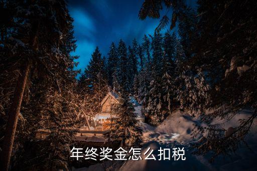 年終獎(jiǎng)金怎么扣稅