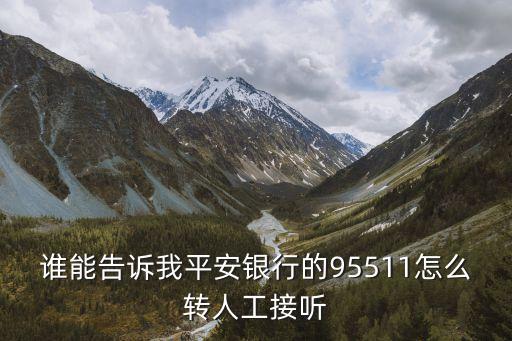 誰(shuí)能告訴我平安銀行的95511怎么轉(zhuǎn)人工接聽(tīng)
