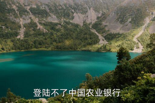 登陸不了中國農(nóng)業(yè)銀行