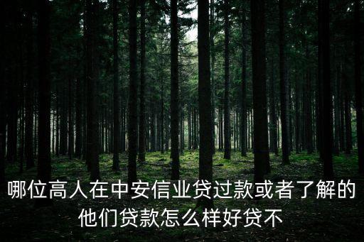 中安信業(yè)下款怎么樣，中安信業(yè)放款快嗎