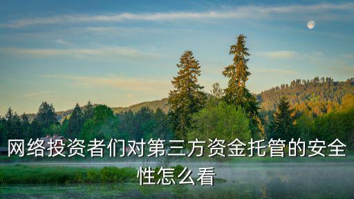 第三方拖管你怎么看，網(wǎng)絡(luò)投資者們對(duì)第三方資金托管的安全性怎么看