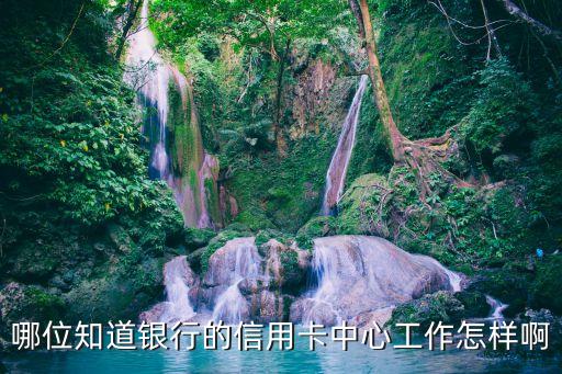 哪位知道銀行的信用卡中心工作怎樣啊
