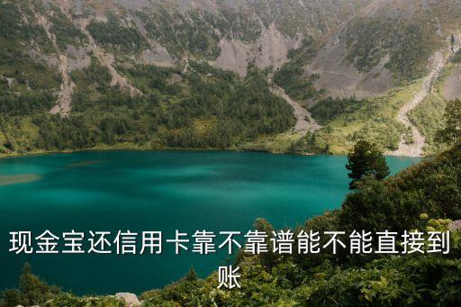 現(xiàn)金寶還信用卡靠不靠譜能不能直接到賬