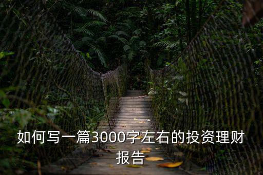 理財報告怎么寫，我的理財報告怎么寫