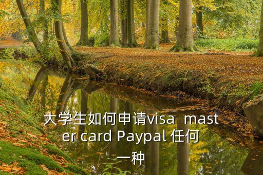 學生怎么辦visa信用卡，大學生如何申請visa  master card Paypal 任何一種