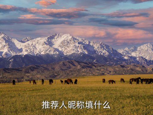 推薦人昵稱填什么