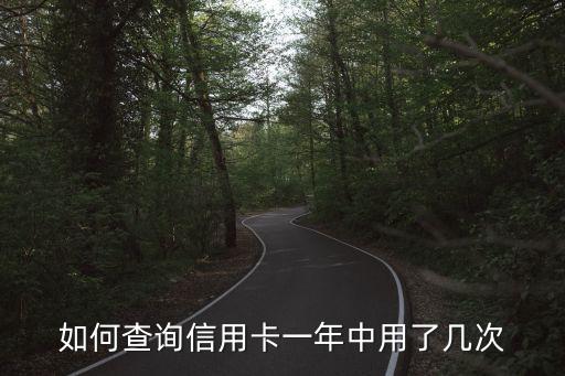 如何查詢信用卡一年中用了幾次