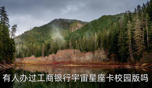 有人辦過工商銀行宇宙星座卡校園版嗎