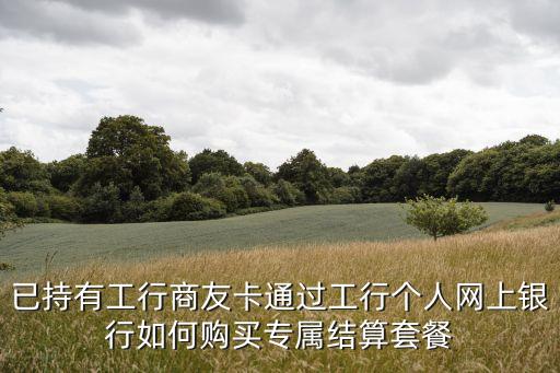 已持有工行商友卡通過工行個(gè)人網(wǎng)上銀行如何購買專屬結(jié)算套餐