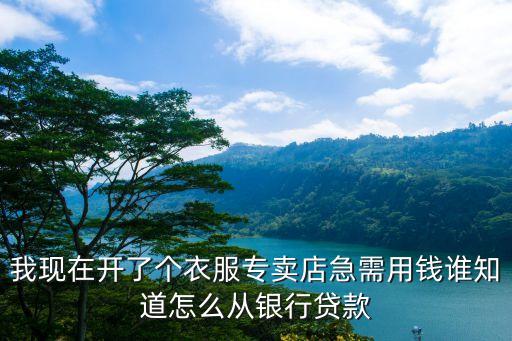 有實(shí)體店怎么小額貸款，有專賣店的營業(yè)執(zhí)照怎么貸款