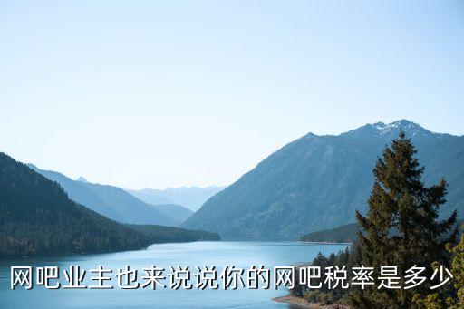 網(wǎng)吧業(yè)主也來說說你的網(wǎng)吧稅率是多少