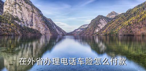 在外省辦理電話車險怎么付款