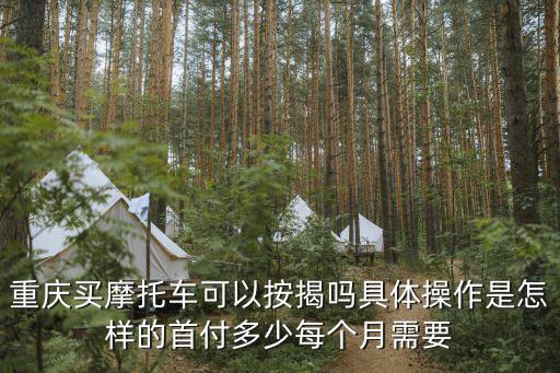 摩托車怎么樣按揭，分期付款買摩托車如何分期購買